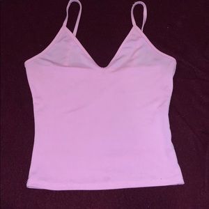 Pink colored tank top